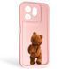 Чохол силіконовий Soft Touch з 3D принтом кумедний тед ведмідик для Infinix Smart 9 рожевий (Повний захист камери) 0049128 фото 1