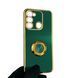 Чохол для TECNO Spark 8C (KG5k) з кільцем-підставкою із золотою окантовкою на техно спарк 8с темно-зелений gs1 0020722 фото 1