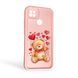 Чохол силіконовий оригінальний Soft Touch з 3D принтом милий ведмедик для Xiaomi Redmi 9C рожевий (Повний захист камери) 0043731 фото 1