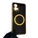 Чехол для Motorola G73 с кольцом MagSafe с золотой окантовкой на моторола г73 черный gs1 0022168 фото 1