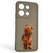 Чохол силіконовий оригінальний Soft Touch з 3D принтом кумедний тед ведмідик для Xiaomi Redmi Note 13 4G коричневий (Повний захист камери) 0049025 фото 1