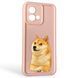 Чехол силиконовый Soft Touch с 3D принтом мема сибу для Motorola Moto G84 (PAYM0011RS) розовый (Полная защита камеры) 0048042 фото 1