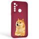 Чехол силиконовый Soft Touch с 3D принтом мема сибу для Realme C3 бордовый (Полная защита камеры) 0048212 фото 1
