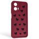 Чехол силиконовый Soft Touch с 3D принтом для Motorola Moto G04 (XT2421-2) бордовый (Полная защита камеры) 0044529 фото 1