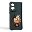Чохол силіконовий Soft Touch з 3D принтом Чашка кави для Samsung Galaxy S25 (SM-S931B) чорний (Повний захист камери)