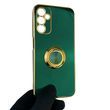 Чехол для Samsung Galaxy A14 4G SM-A145F с кольцом-подставкой с золотой окантовкой самсунг а14 темно-зелёный gs1 0020577 фото