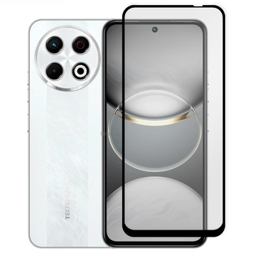 Захисне скло 6D OG для телефона Tecno Spark 30 Pro повноекранне протиударне на техно спарк 30 про чорне 0013994 фото