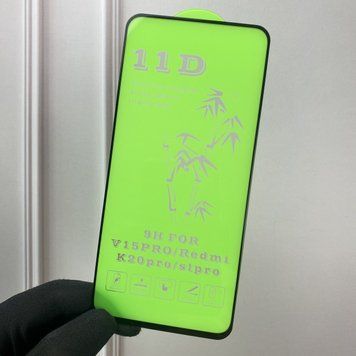 Захисне скло 6D OG для телефона Xiaomi Redmi K20 протиударне повноекранне на сяомі редмі к20 чорне 0000665 фото