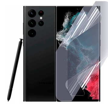 Плёнка гидрогелевая для Samsung Galaxy S22 Ultra (SM-S908B) глянцевая на самсунг с22 ультра прозрачная 0003287 фото