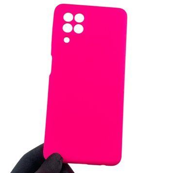 Чехол для Samsung Galaxy M22 4G (SM-M225F) силиконовый с микрофиброй нескользящий на самсунг м22 4г малиновый 0032133 фото