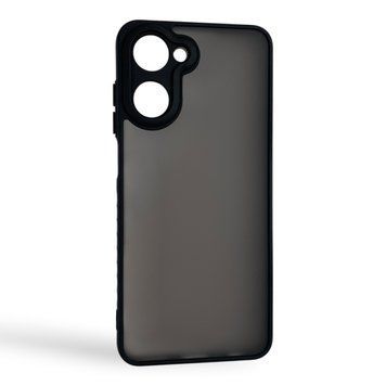 Чехол для Realme 10 4G черный матовый полупрозрачный (бампер, защита камеры) 0062248 фото