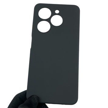 Чохол для TECNO Spark Go 2024 (BG6) силіконовий з мікрофіброю нековзний на техно спарк го 2024 чорний 0032302 фото