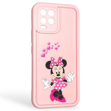 Чехол силиконовый оригинальный Soft Touch с 3D принтом волшебной минни маус для Realme 8 Pro розовый (Полная защита камеры) 0049610 фото
