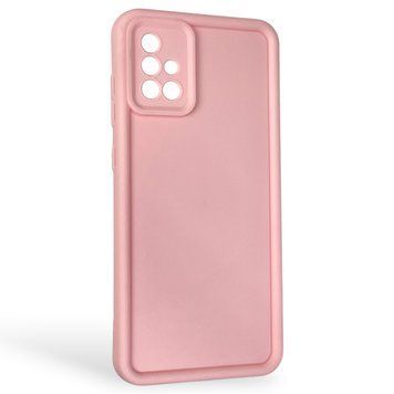 Чехол силиконовый Soft Touch для Samsung Galaxy A71 (SM-A715F) розовый (Полная защита камеры) 0044056 фото