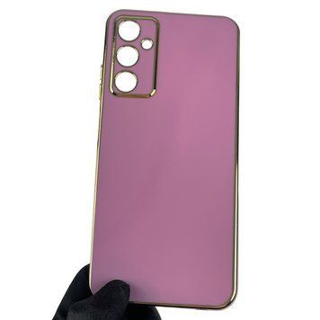 Чехол для Samsung Galaxy A05S SM-A057F с золотой окантовкой с защитой камеры на самсунг а05с сиреневый 0008234 фото