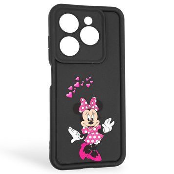 Чохол силіконовий оригінальний Soft Touch з 3D принтом чарівна мінні маус для TECNO Spark Go 2024 (BG6) чорний (Повний захист камери) 0049862 фото
