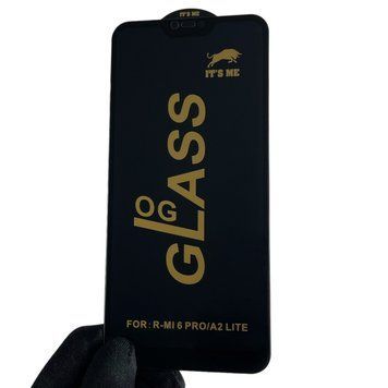 Защитное стекло 6D OG для телефона Xiaomi Redmi 6 Pro противоударное полноэкранное на сяоми редми 6 про чёрное 0002597 фото