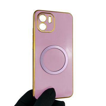 Чехол для Xiaomi Redmi A2 с кольцом MagSafe с золотой окантовкой на сяоми редми а2 черничный gs1 0022093 фото