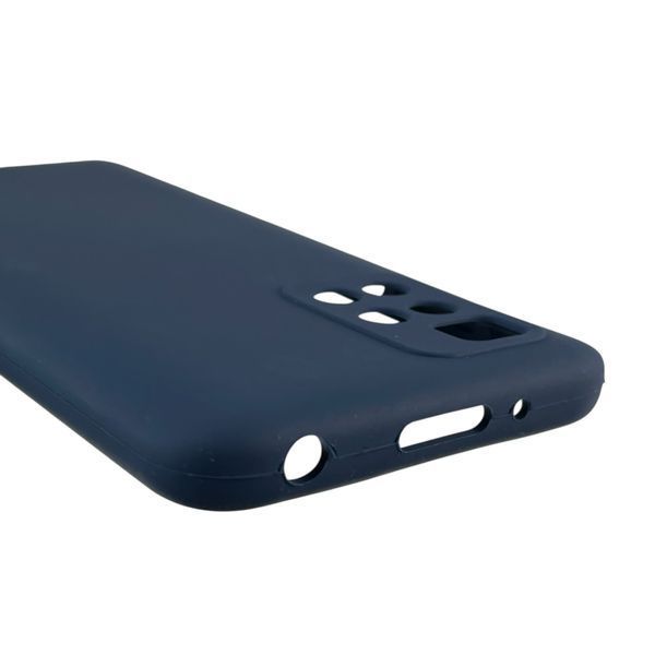Чехол для Xiaomi Redmi 10 (4G) силиконовый с микрофиброй нескользящий на сяоми редми 10 4г темно-синий 0032547 фото