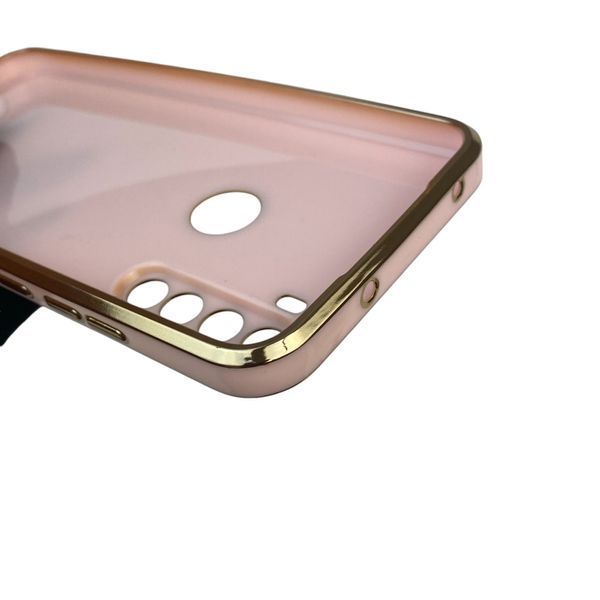 Чохол для Xiaomi Redmi Note 8T глянцевий з кільцем MagSafe із золотою окантовкою на сяомі редмі нот 8т пудровий gs1 0022677 фото