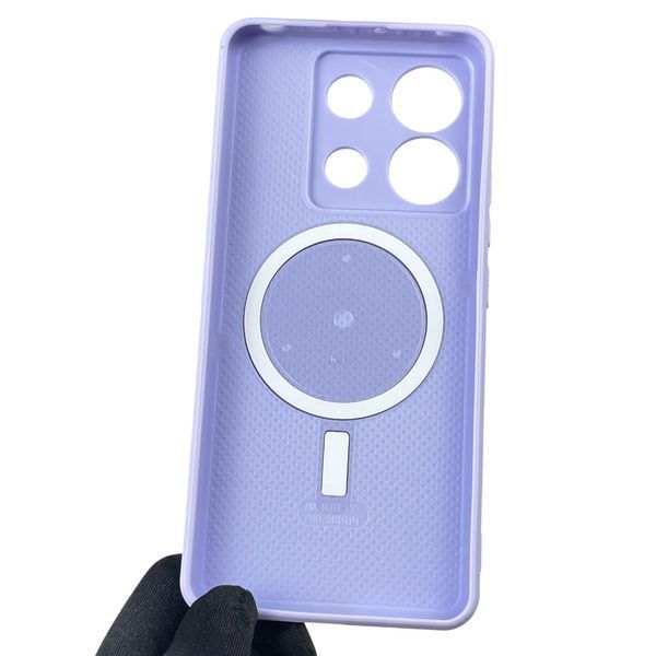 Чехол для Xiaomi Redmi Note 13 Pro 5G с 3д эффектом с магнитом магсейф на сяоми редми нот 13 про 5г сиреневый 0012019 фото