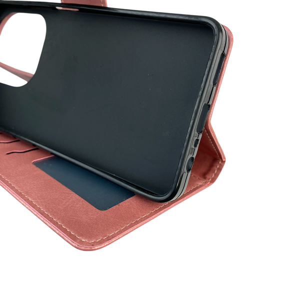 Чохол-книжка для телефона Oppo A40 шкіряна з магнитною застібкою на оппо а40 рожева 0025473 фото