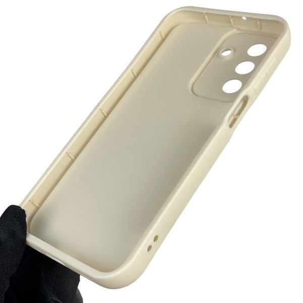 Чехол силиконовый оригинальный Soft Touch с 3D принтом злой котик для Samsung Galaxy A17 5G (SM-A175F) молочный (Полная защита камеры) 0046403 фото