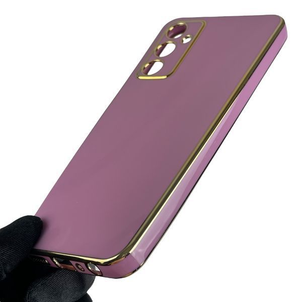 Чохол для Samsung Galaxy A05S SM-A057F із золотою окантовкою із захистом камери на самсунг а05с бузковий 0008234 фото