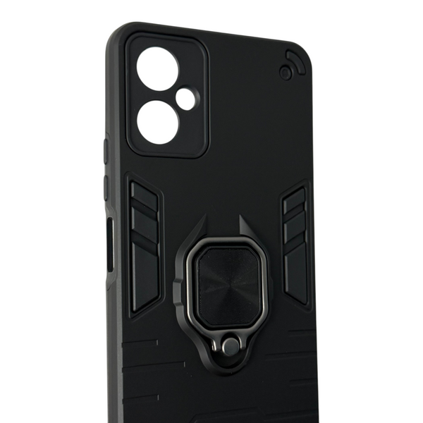 Чохол для телефона Tecno Camon 19 Neo (CH6i) броньований з магнітним кільцем та захистом камери чорний 0051190 фото
