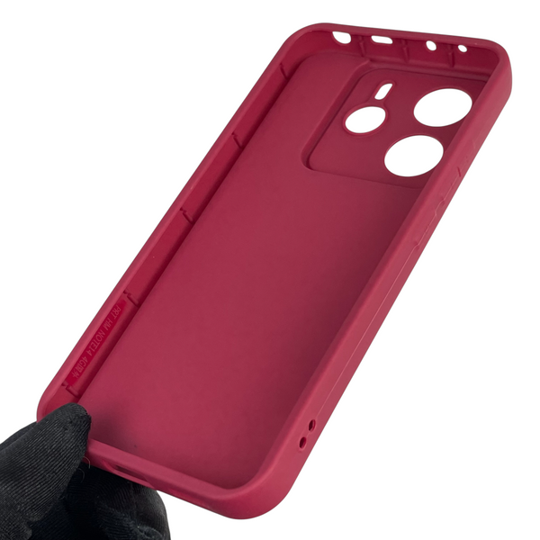 Чехол силиконовый Soft Touch с 3D принтом для Xiaomi Redmi Note 14 4G EU бордовый (Полная защита камеры) 0040891 фото