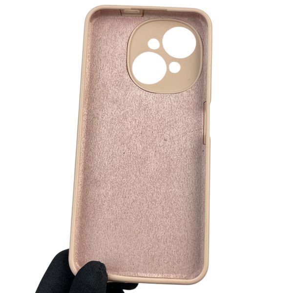 Чохол для Tecno Spark Go 2025 (KL4) силіконовий з мікрофіброю нековзний на техно спарк го 2025 пудровий 0032317 фото