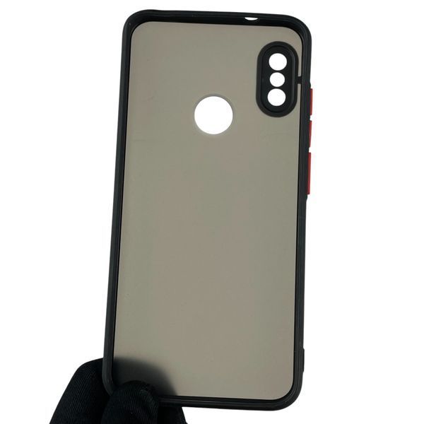 Чехол для Xiaomi Redmi 6 Pro матовый с высокими бортами с защитой камеры на сяоми редми 6 про черный 0013567 фото