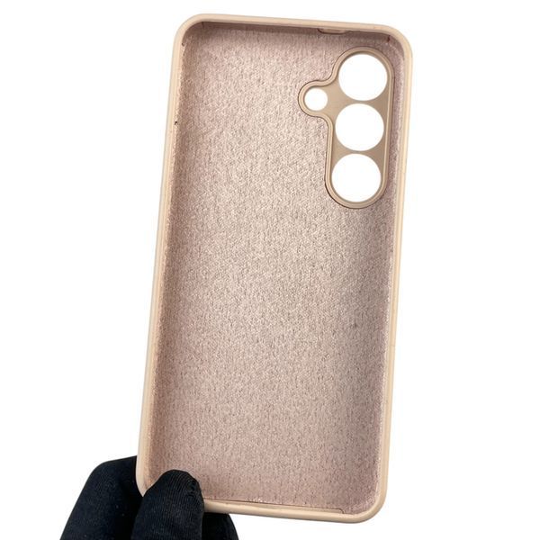 Чохол для Samsung Galaxy S25 (SM-S931B) силіконовий з мікрофіброю нековзний на самсунг с25 пудровий 0032214 фото