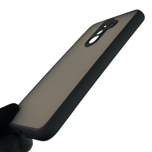 Чохол для Xiaomi Pocophone F1 матовий з високими бортами з захистом камери на сяомі покофон ф1 чорний 0013415 фото