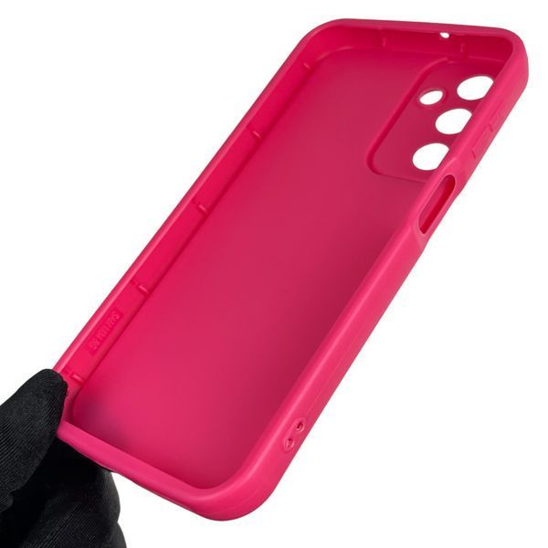 Чехол силиконовый оригинальный Soft Touch с 3D принтом злой котик для Samsung Galaxy M34 5G (SM-M346) малиновый (Полная защита камеры) 0046554 фото