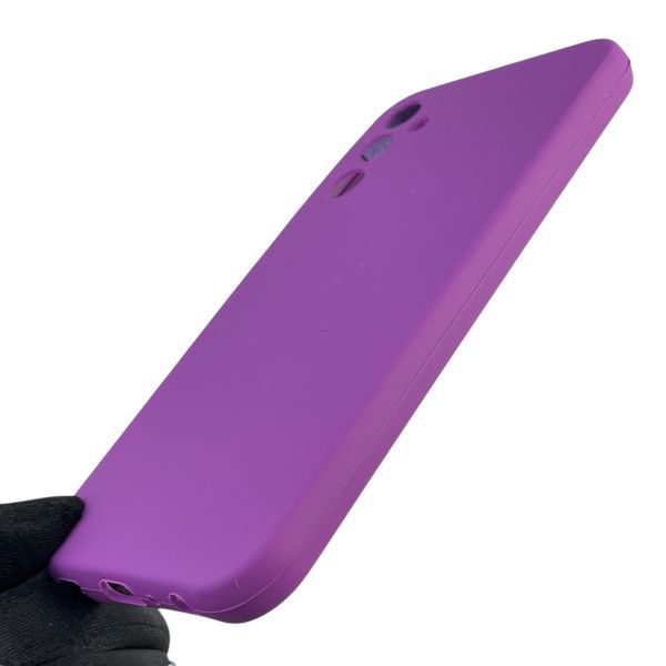 Чехол для Samsung Galaxy A24 (SM-A245F) силиконовый с микрофиброй нескользящий на самсунг а24 фиолетовый 0031877 фото