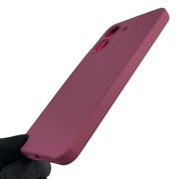 Чохол для Xiaomi Redmi 13C силіконовий з мікрофіброю нековзний на сяомі редмі 13с бордовий 0032601 фото