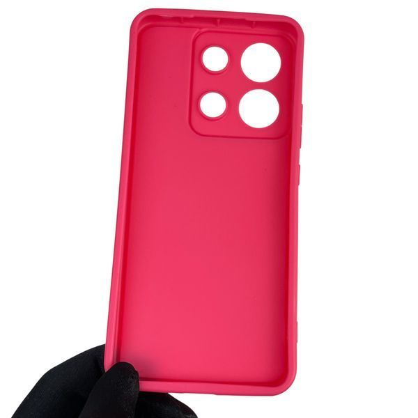 Чохол силіконовий оригінальний Soft Touch з 3D принтом кумедний тед ведмідик для Xiaomi Redmi Note 13 4G малиновий (Повний захист камери) 0049026 фото