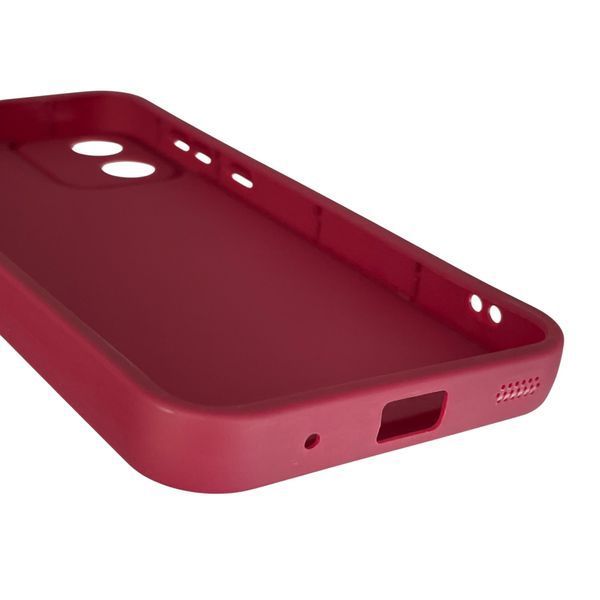 Чехол силиконовый Soft Touch с 3D принтом милый мишка для Motorola Moto E13 (PAXT0034) бордовый (Полная защита камеры) 0044734 фото