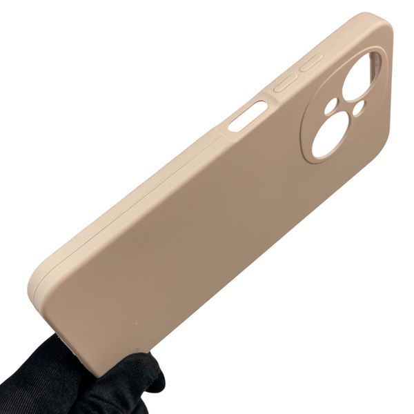 Чохол для Tecno Spark Go 2025 (KL4) силіконовий з мікрофіброю нековзний на техно спарк го 2025 пудровий 0032317 фото
