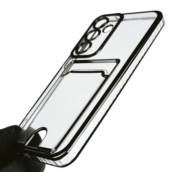 Чехол для Samsung Galaxy S24 Plus (SM-S926B) с чёрной окантовкой с карманом на самсунг с24 плюс чёрный 0013111 фото