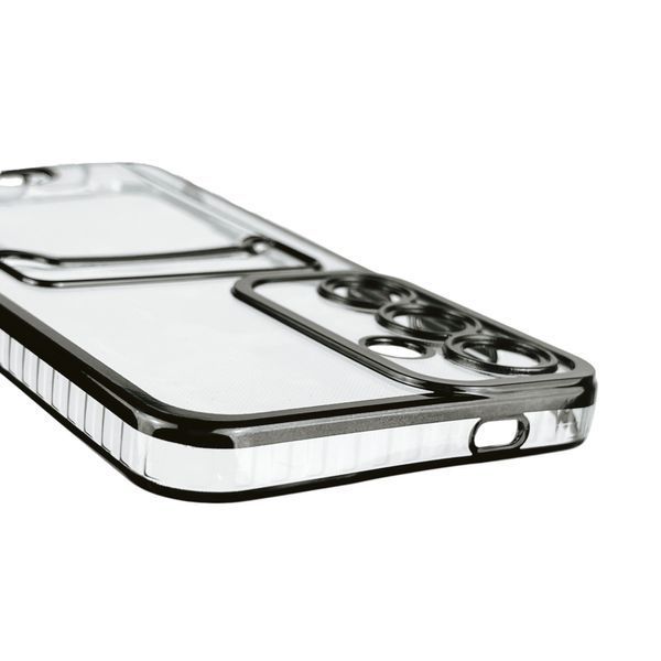Чехол для Samsung Galaxy S24 Plus (SM-S926B) с чёрной окантовкой с карманом на самсунг с24 плюс чёрный 0013111 фото