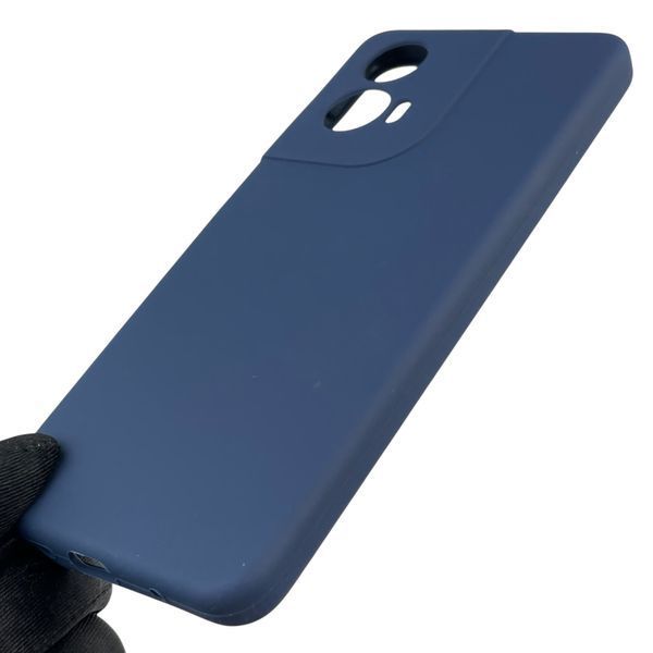 Чохол для Motorola Moto G24 (PB1E0003RS) силіконовий з мікрофіброю нековзний на моторола г24 темно-синій 0031764 фото
