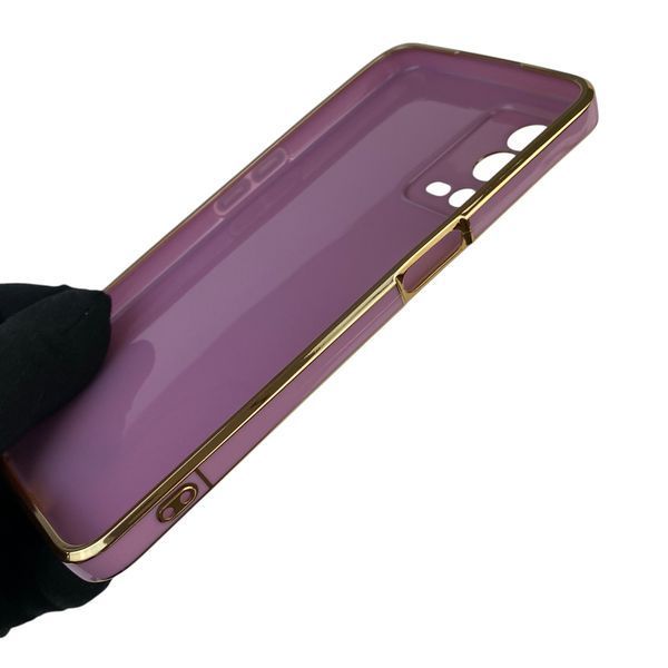 Чехол для Oppo A55 4G с кольцом MagSafe с золотой окантовкой на оппо а55 черничный gs1 0022206 фото