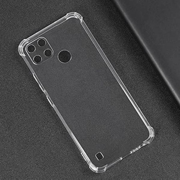 Чехол-накладка для Realme C21 прозрачная с бронь углами с защитой камеры противоударная (реалми с21) 0061595 фото