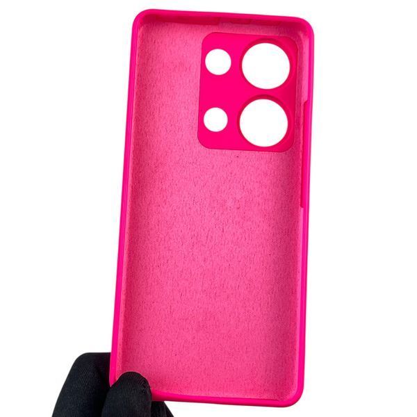 Чохол для Xiaomi Redmi Note 13 Pro 4G силіконовий з мікрофіброю нековзний на сяомі редмі нот 13 про 4г малиновий 0032750 фото
