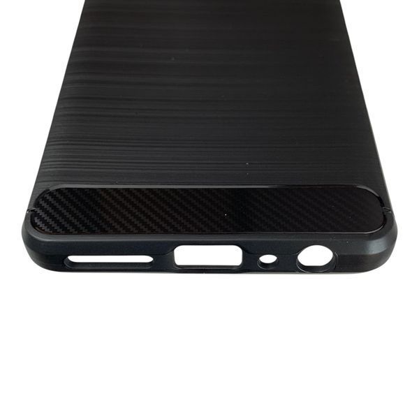 Чехол для телефона Motorola G Power 5G (2025) карбоновый противоударный с высокими бортами черный 0051874 фото