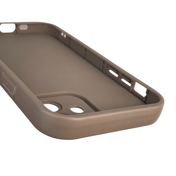 Чохол силіконовий Soft Touch з 3D принтом жіночим для Apple iPhone 12 коричневий (Повний захист камери) 0042454 фото