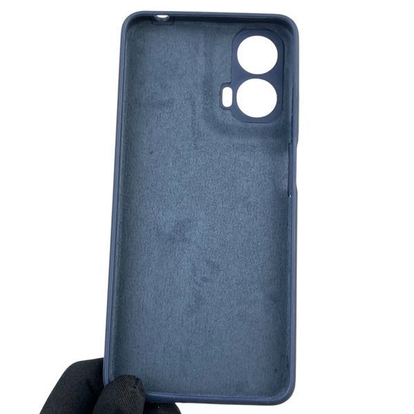 Чохол для Motorola Moto G24 (PB1E0003RS) силіконовий з мікрофіброю нековзний на моторола г24 темно-синій 0031764 фото