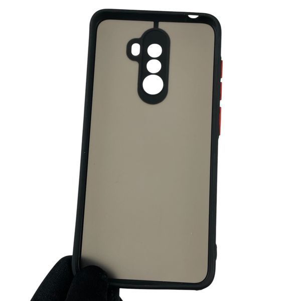 Чохол для Xiaomi Pocophone F1 матовий з високими бортами з захистом камери на сяомі покофон ф1 чорний 0013415 фото